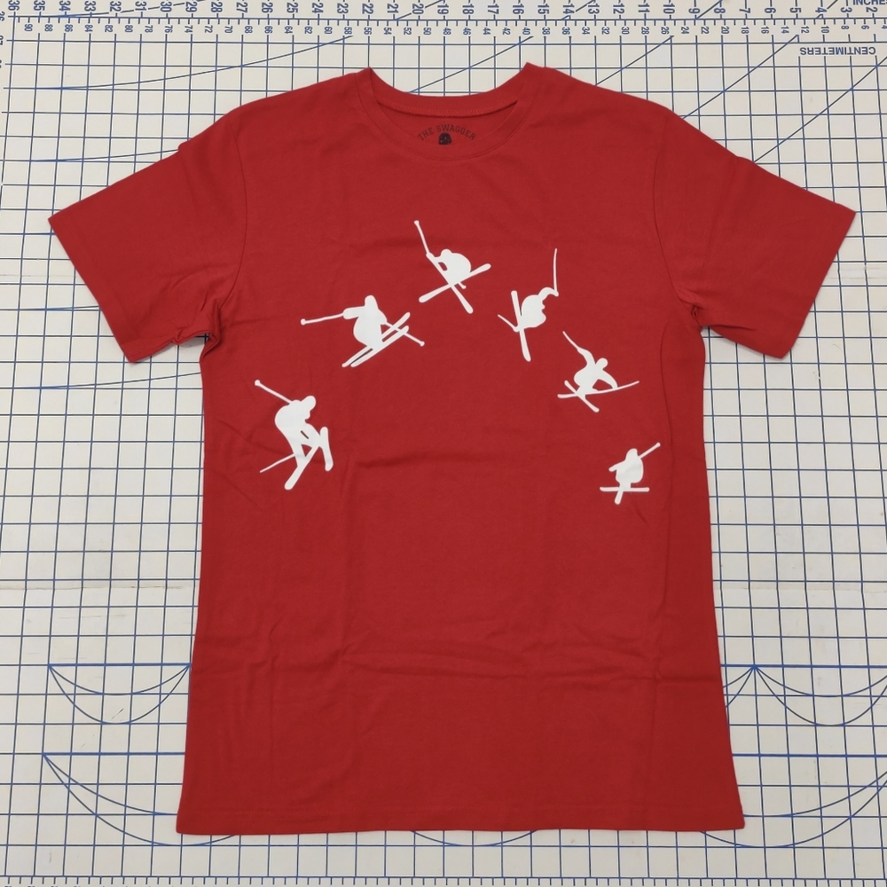 The Swagger Hound Short Sleeve Shirt M Red/White Ski